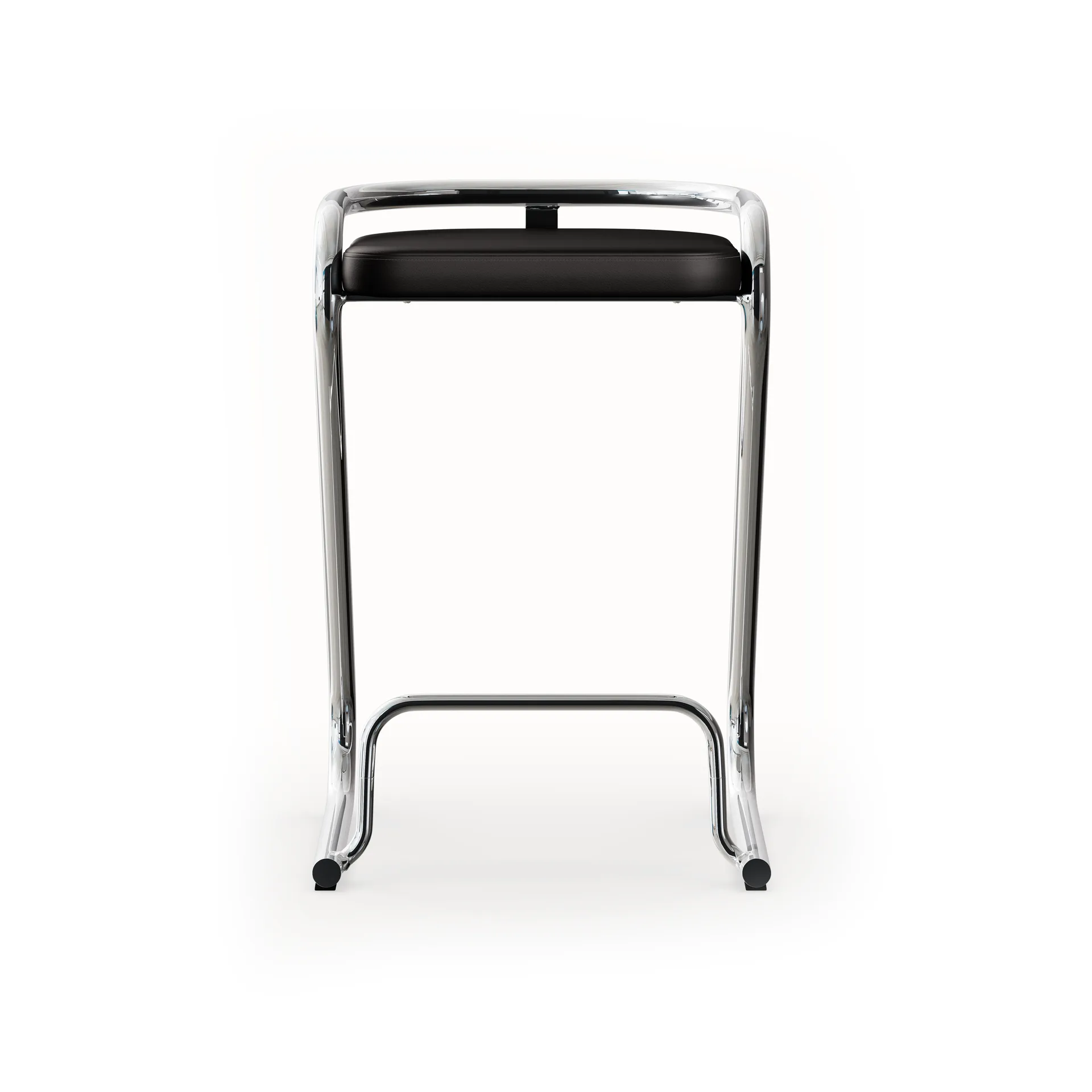 S70-3 barpall, Elmo Nordic läder Svart-kromstativ Lammhults