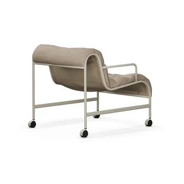 Sunny fåtölj med armstöd - Banrum Hemp-beige textur stativ m. hjul - Lammhults