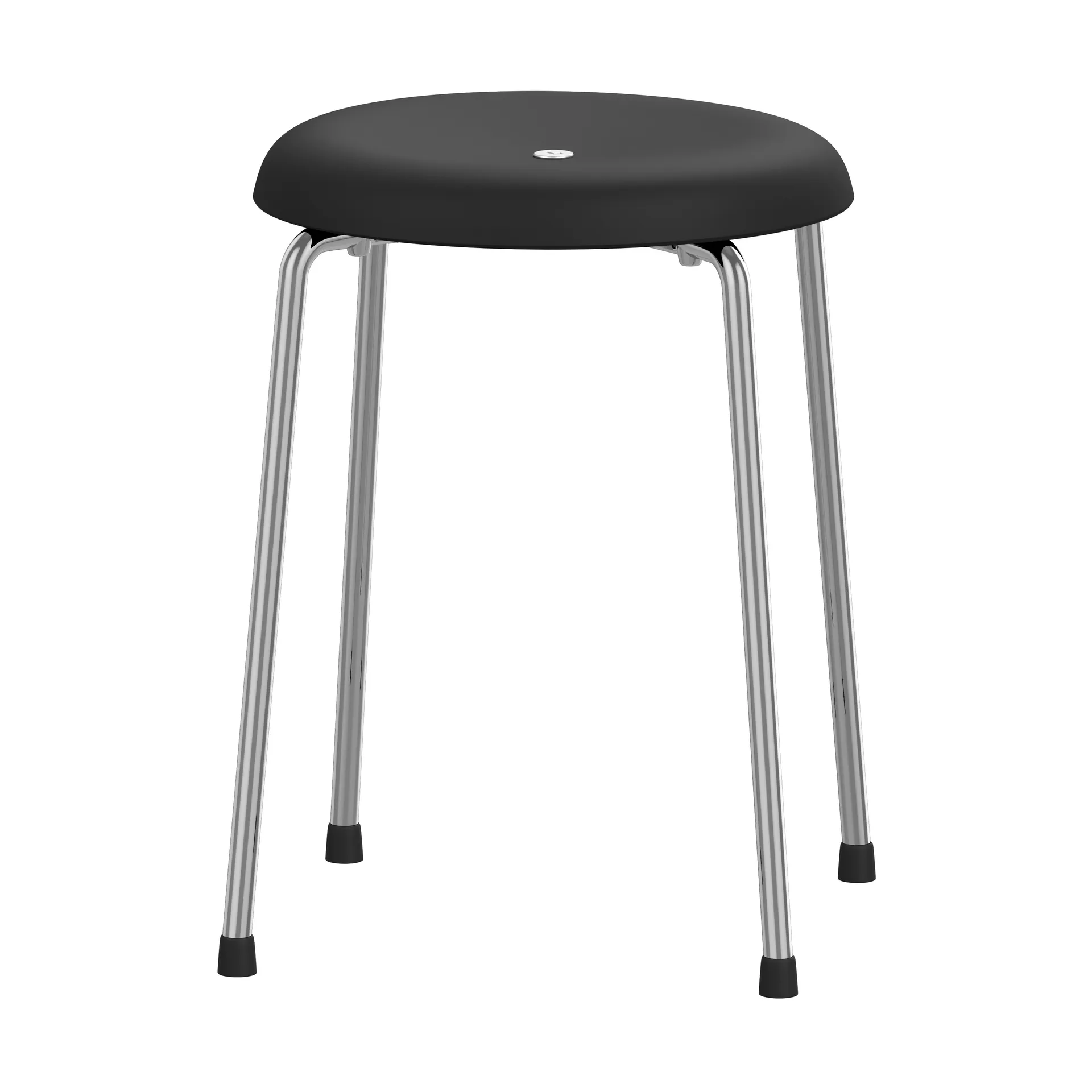 Taburett pall, Svart-kromat stativ, 45 cm Lammhults