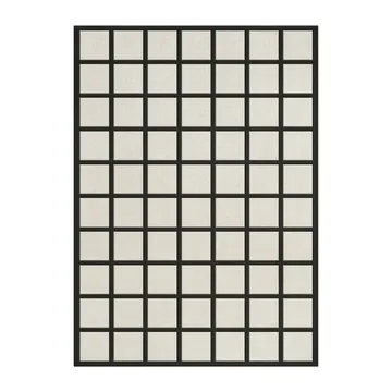 Avenue Checked ullmatta - Bone White, 250x350 cm - Layered