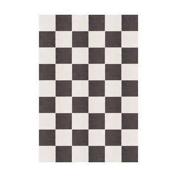 Chess ullmatta - Black and white, 140x200 cm - Layered