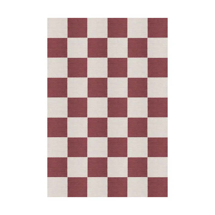 Chess ullmatta - Burgundy, 200x300 cm - Layered