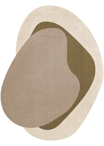Erik Bratsberg Lozza ullmatta - Olive, 300x400 cm - Layered