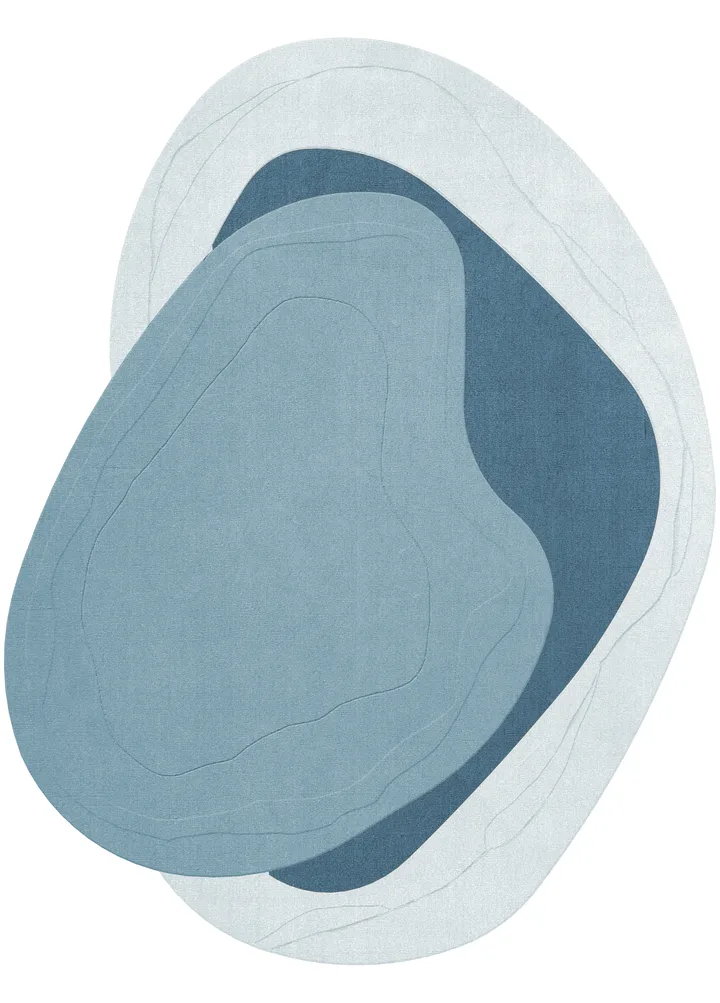 Erik Bratsberg Lozza ullmatta - Teal, 230x300 cm - Layered