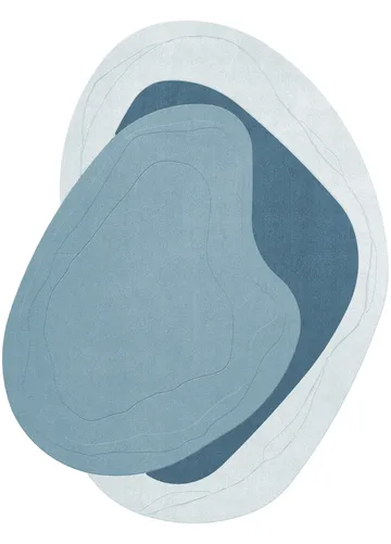 Erik Bratsberg Lozza ullmatta - Teal, 270x350 cm - Layered