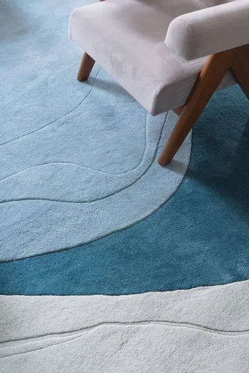 Erik Bratsberg Lozza ullmatta - Teal, 270x350 cm - Layered