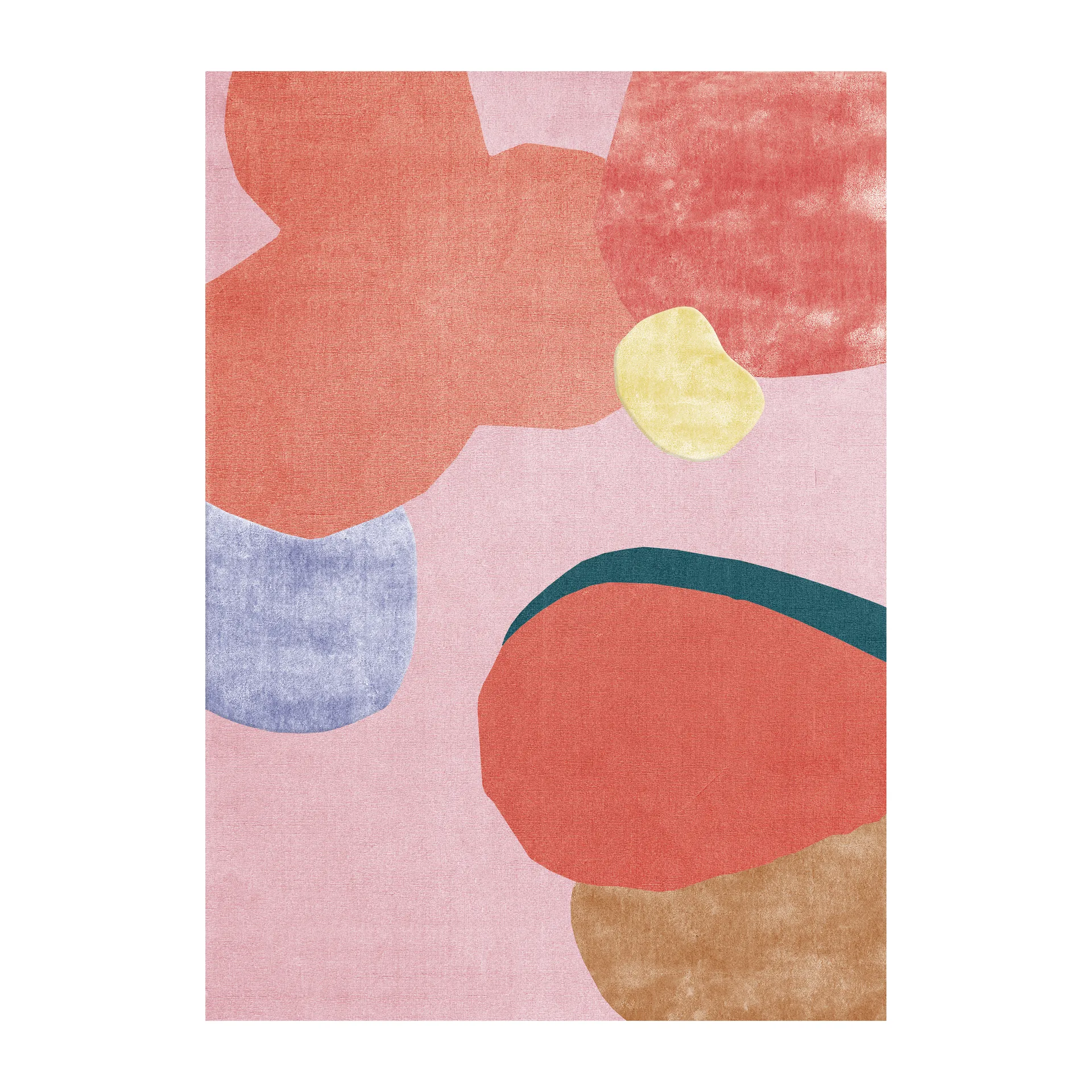 Flower Field ullmatta 160x230 cm, Pink Layered