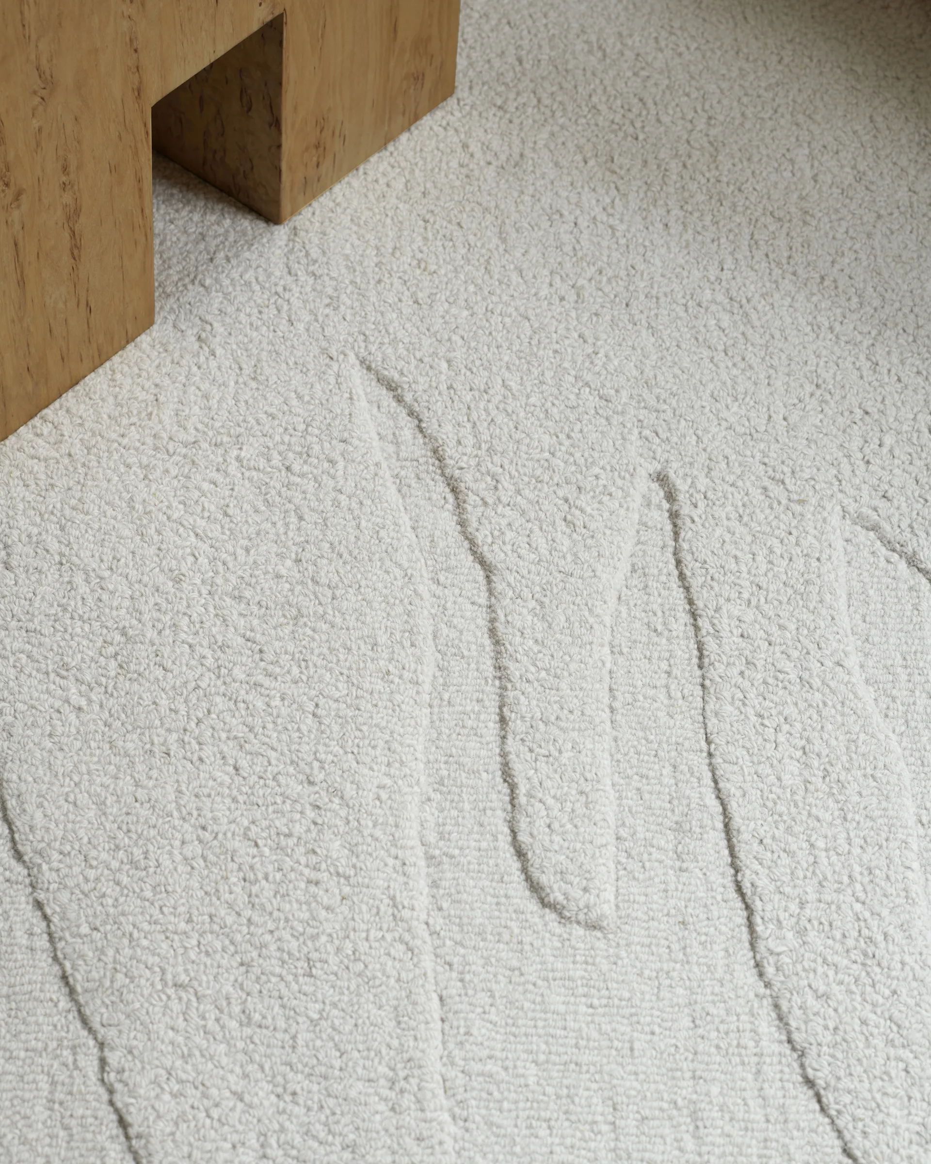 Nami ullmatta, Bone White 300x400 cm Layered
