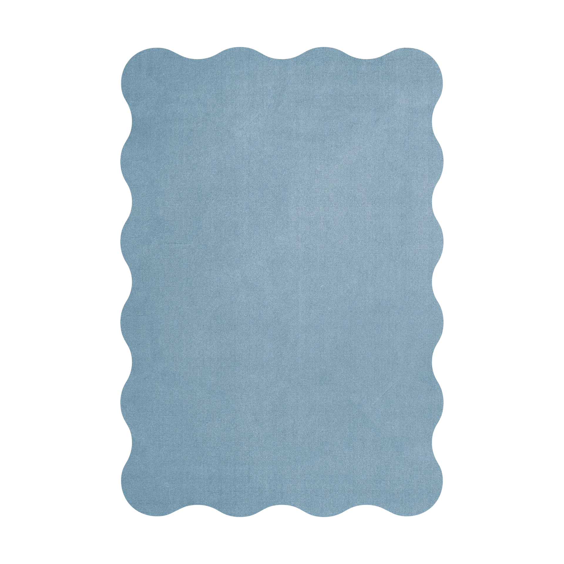 Scallop ullmatta 180x270 cm, Soft blue Layered
