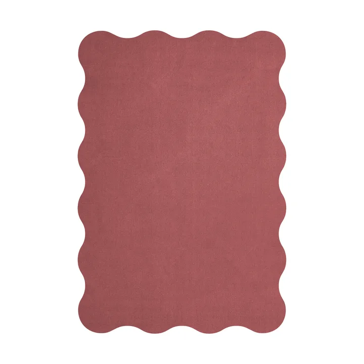 Scallop ullmatta 200x300 cm - Rosewood red - Layered