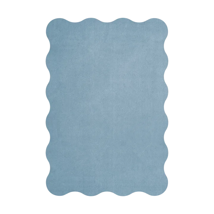 Scallop ullmatta 200x300 cm - Soft blue - Layered
