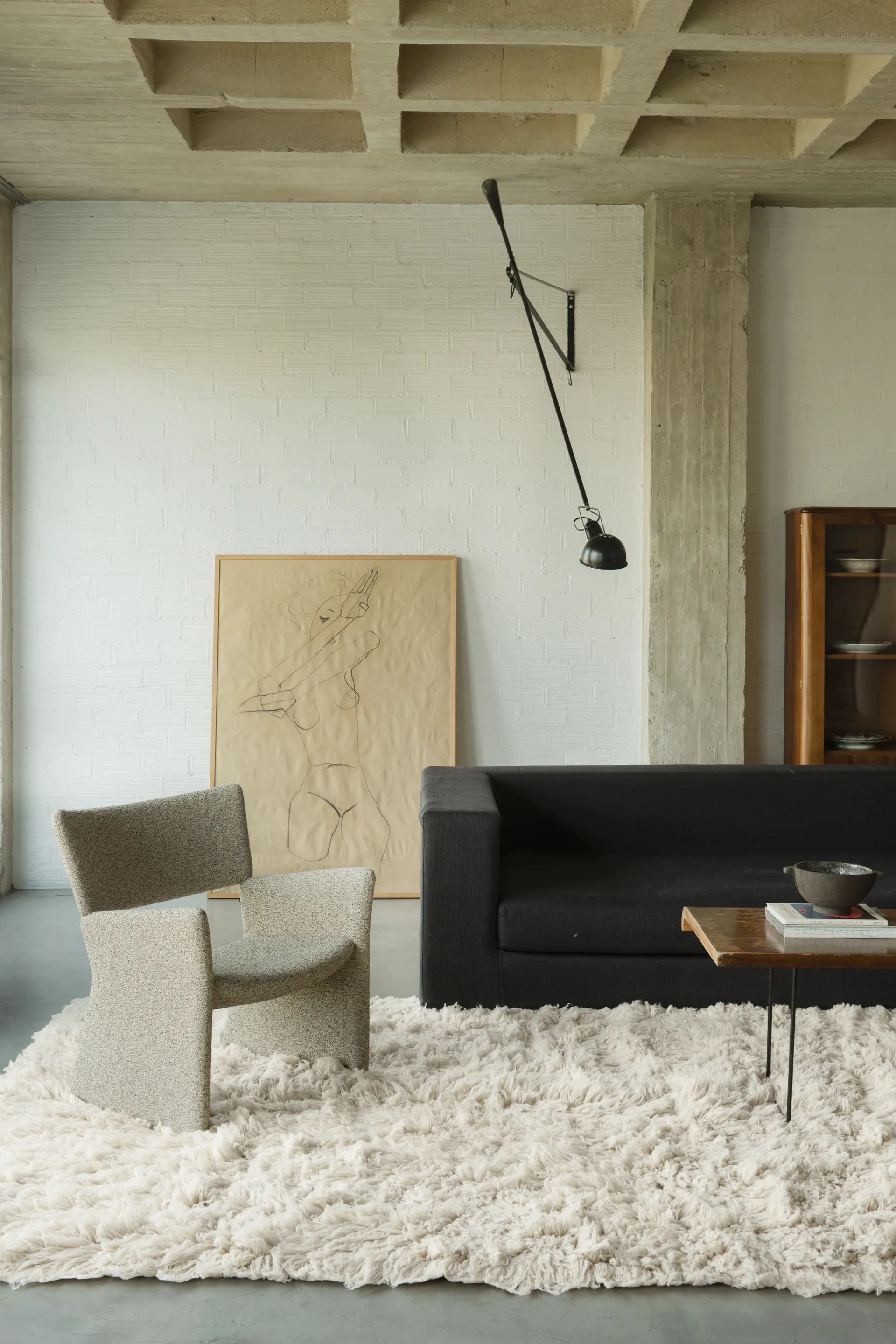 Shaggy matta 200x300 cm, Bone White Layered