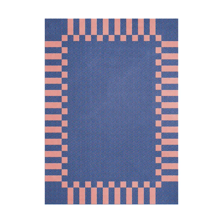Teklan frame ullmatta - Cobalt salmon- 180x270 cm - Layered
