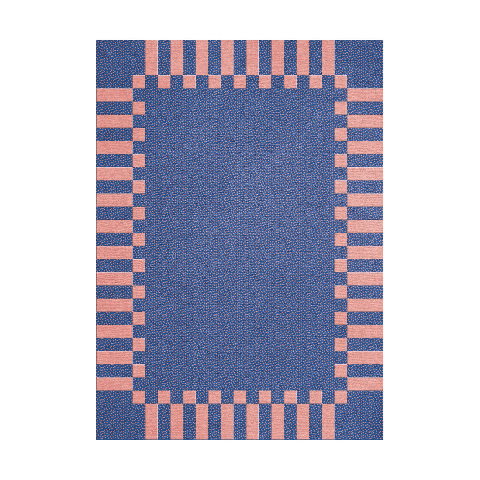 Teklan frame ullmatta, Cobalt salmon, 250x350 cm Layered