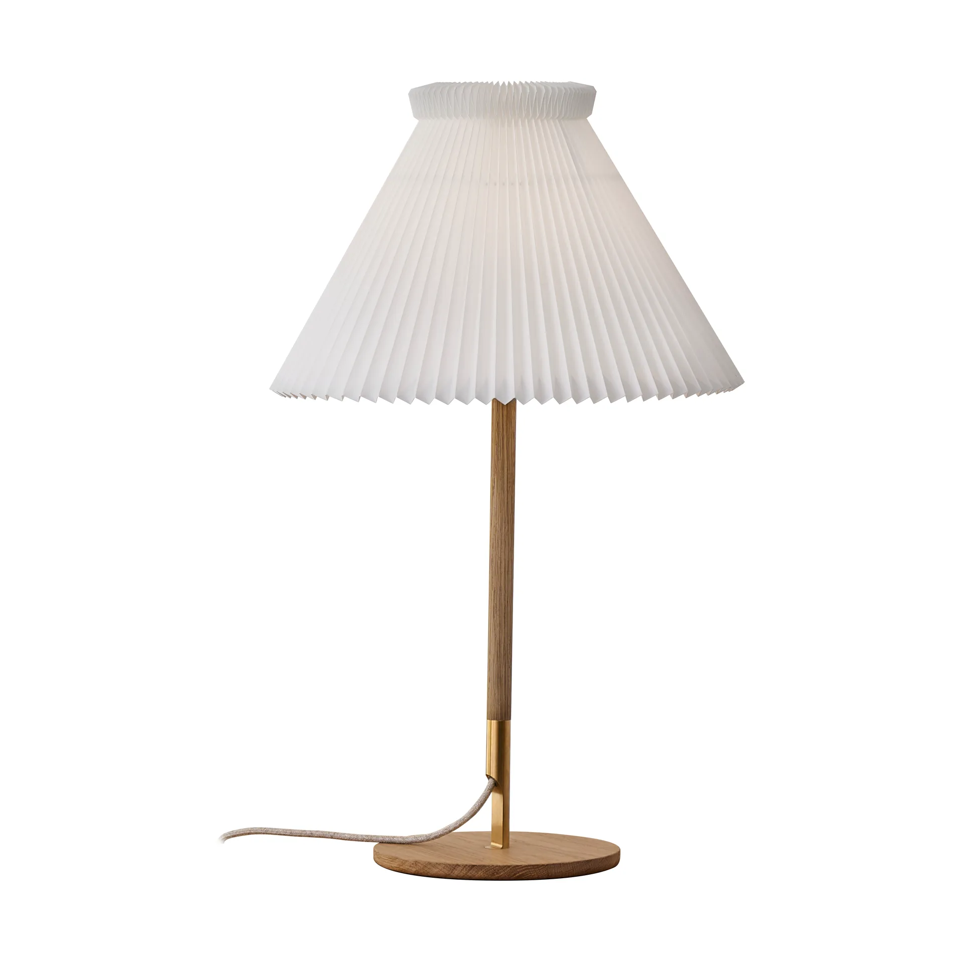 LK80 borslampa 70 cm, Light oak-brass Le Klint