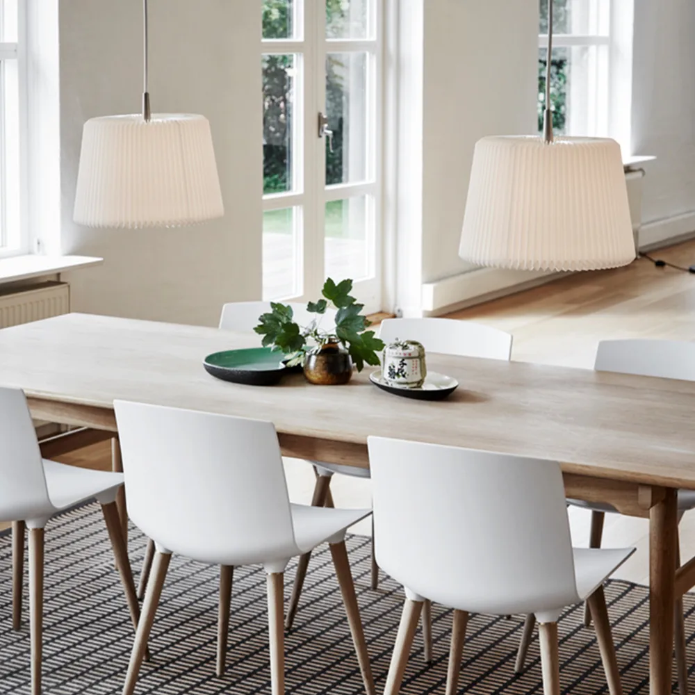 Snowdrop 120L pendel, vit, plast skärm Le Klint