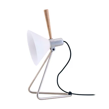 Spot vägg/bordslampa - Steel silver-oak - Le Klint