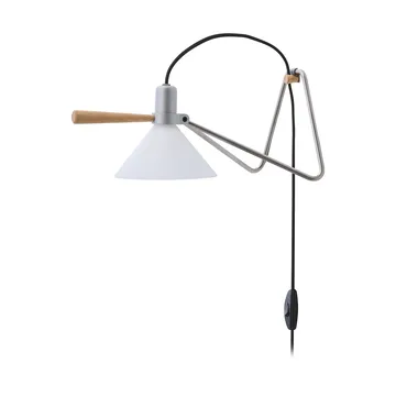 Spot vägg/bordslampa - Steel silver-oak - Le Klint