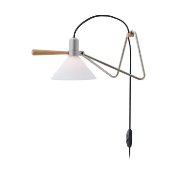 Spot vägg/bordslampa - Steel silver-oak - Le Klint