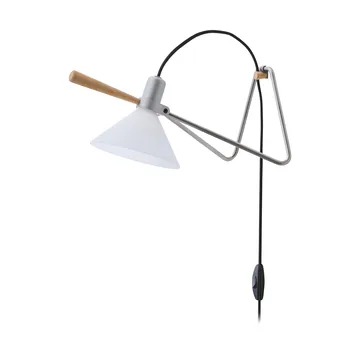 Spot vägg/bordslampa - Steel silver-oak - Le Klint