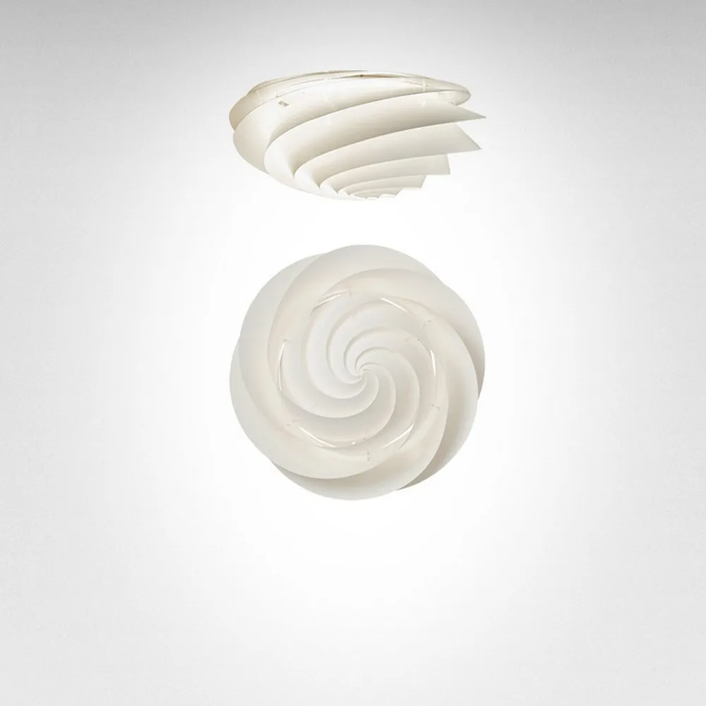 Swirl vägglampa, vit, m Le Klint