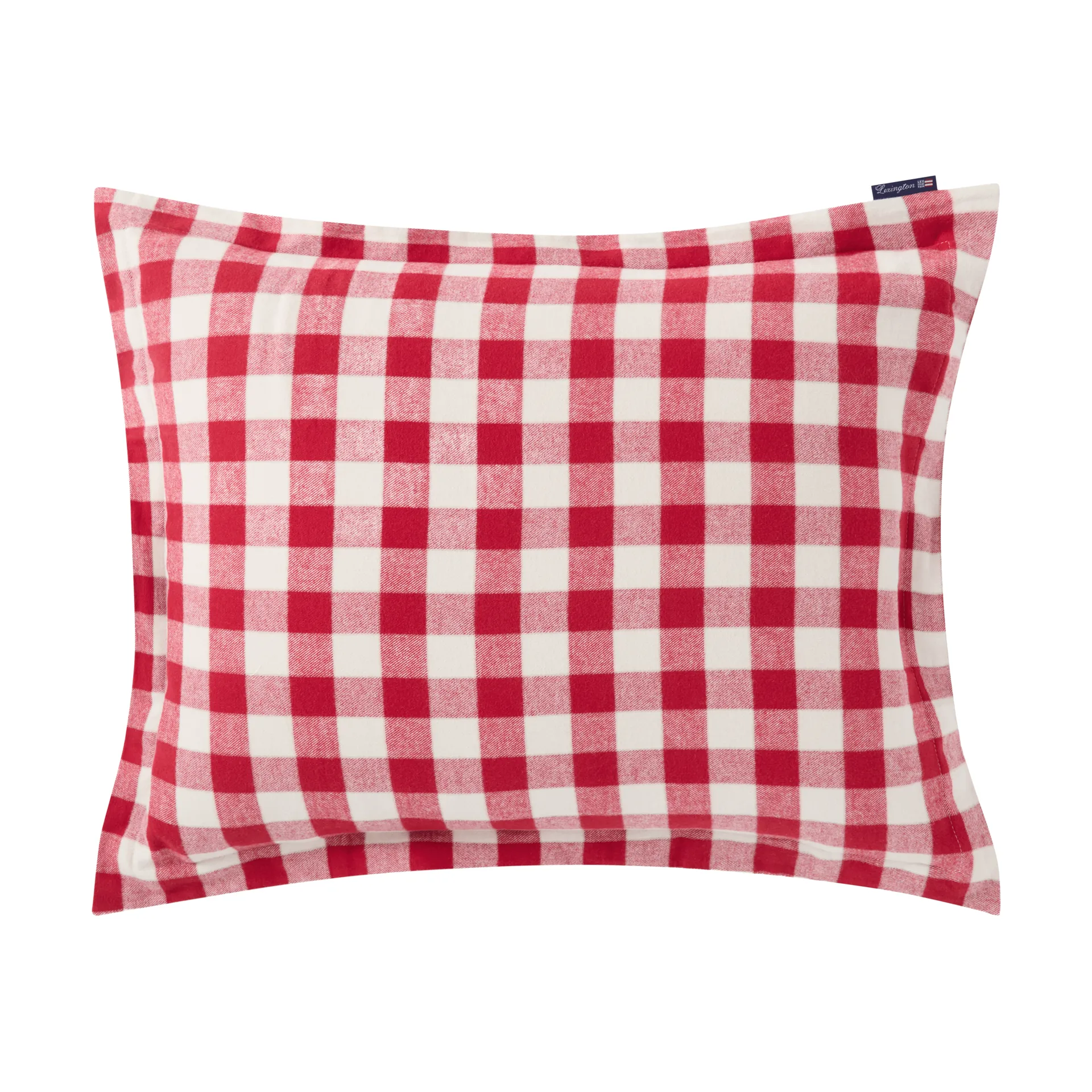 Checked Cotton Flannel örngott 50x60 cm, Red-light beige Lexington