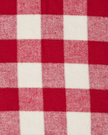 Checked Cotton Flannel örngott 50x60 cm - Red-light beige - Lexington