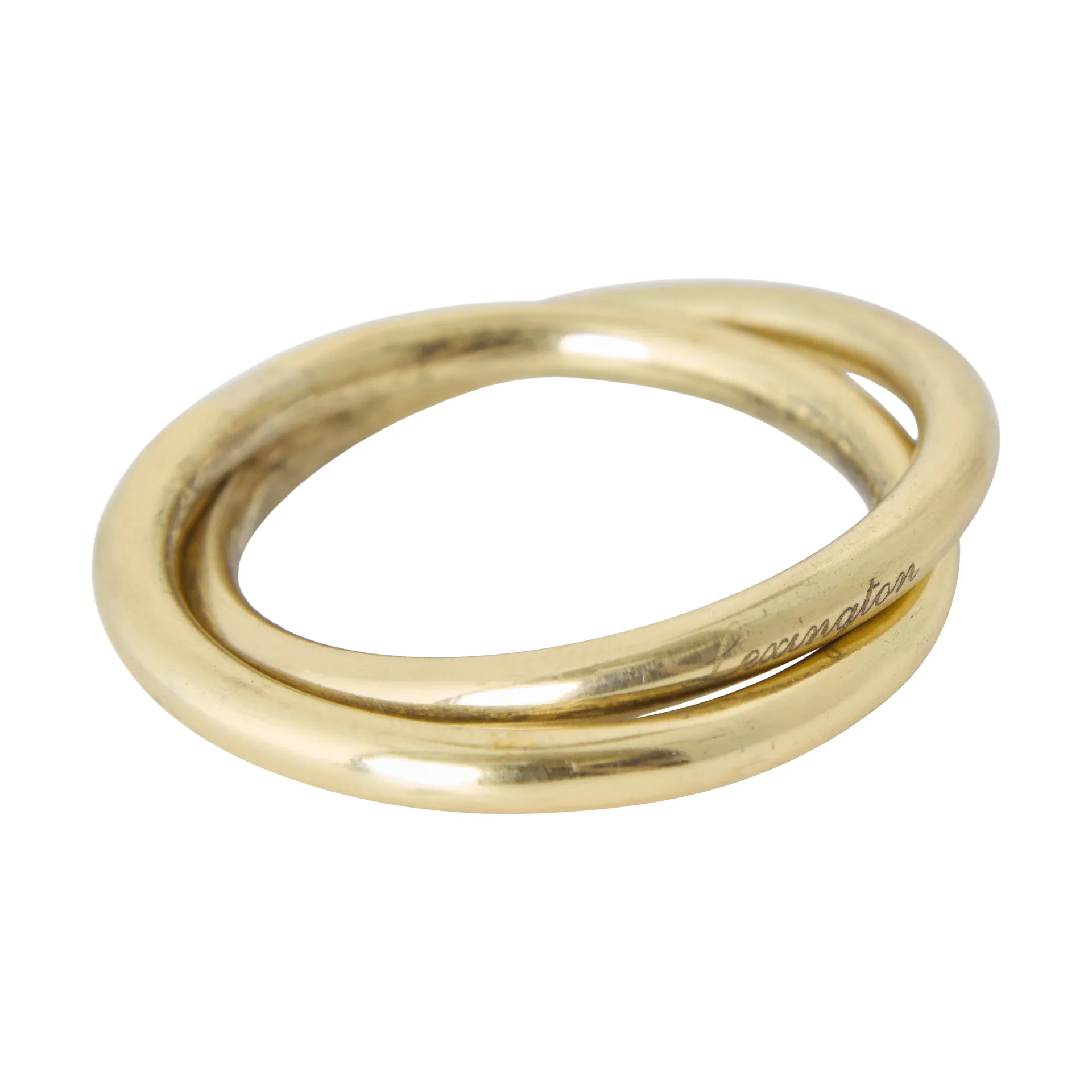 Double ring mässing servettring, Gold, Ø4 cm Lexington