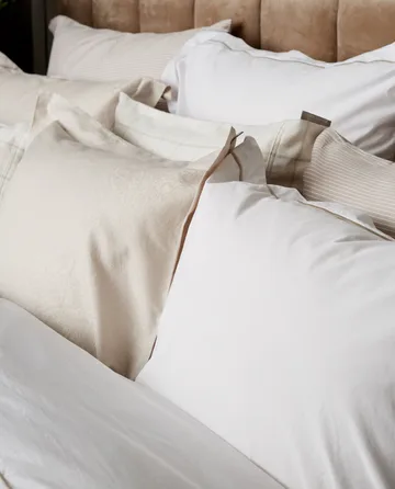Hotel Percale örngott 65x65 cm - Vit-ljusbeige - Lexington