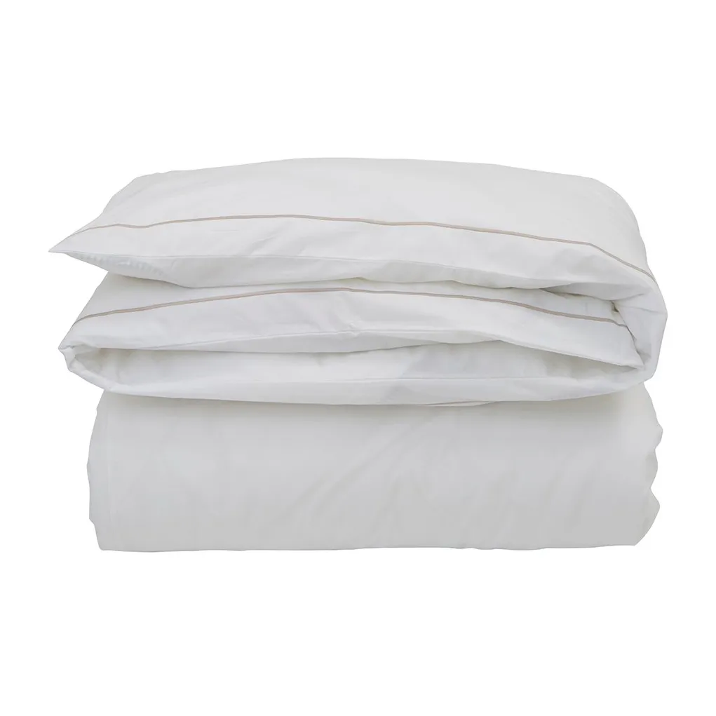 Hotel Percale påslakan 150x210 cm, Vit-ljusbeige Lexington