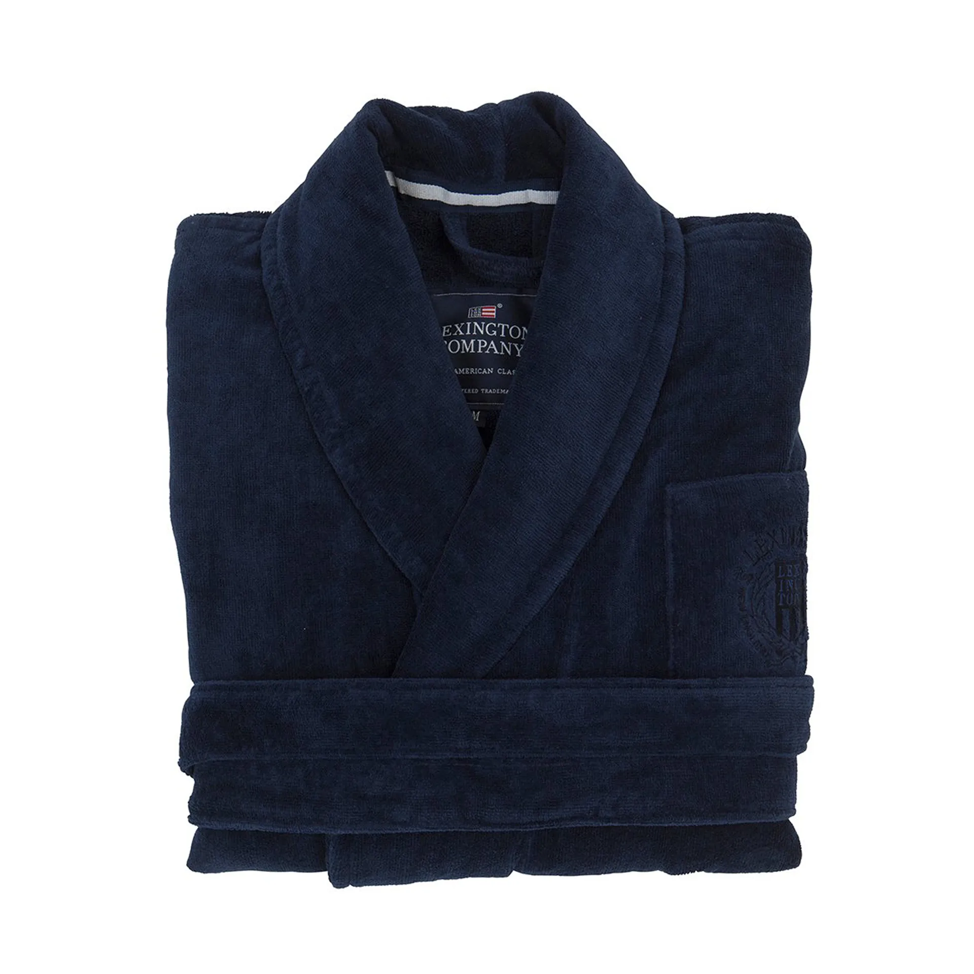 Hotel Velour morgonrock M, Dress Blue Lexington