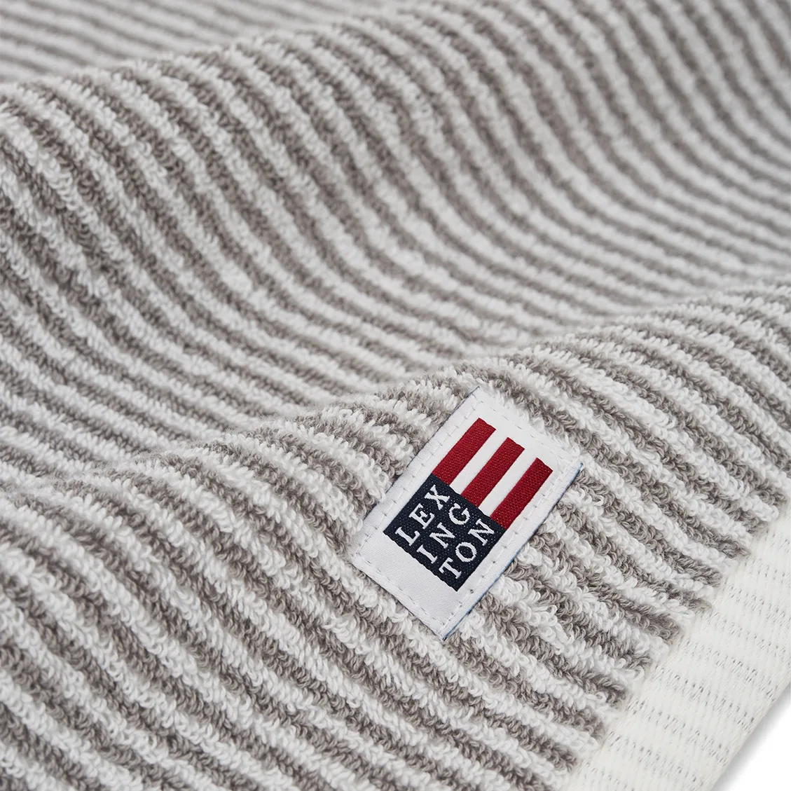 Icons Original Striped badhandduk 100x150 cm, White-gray Lexington