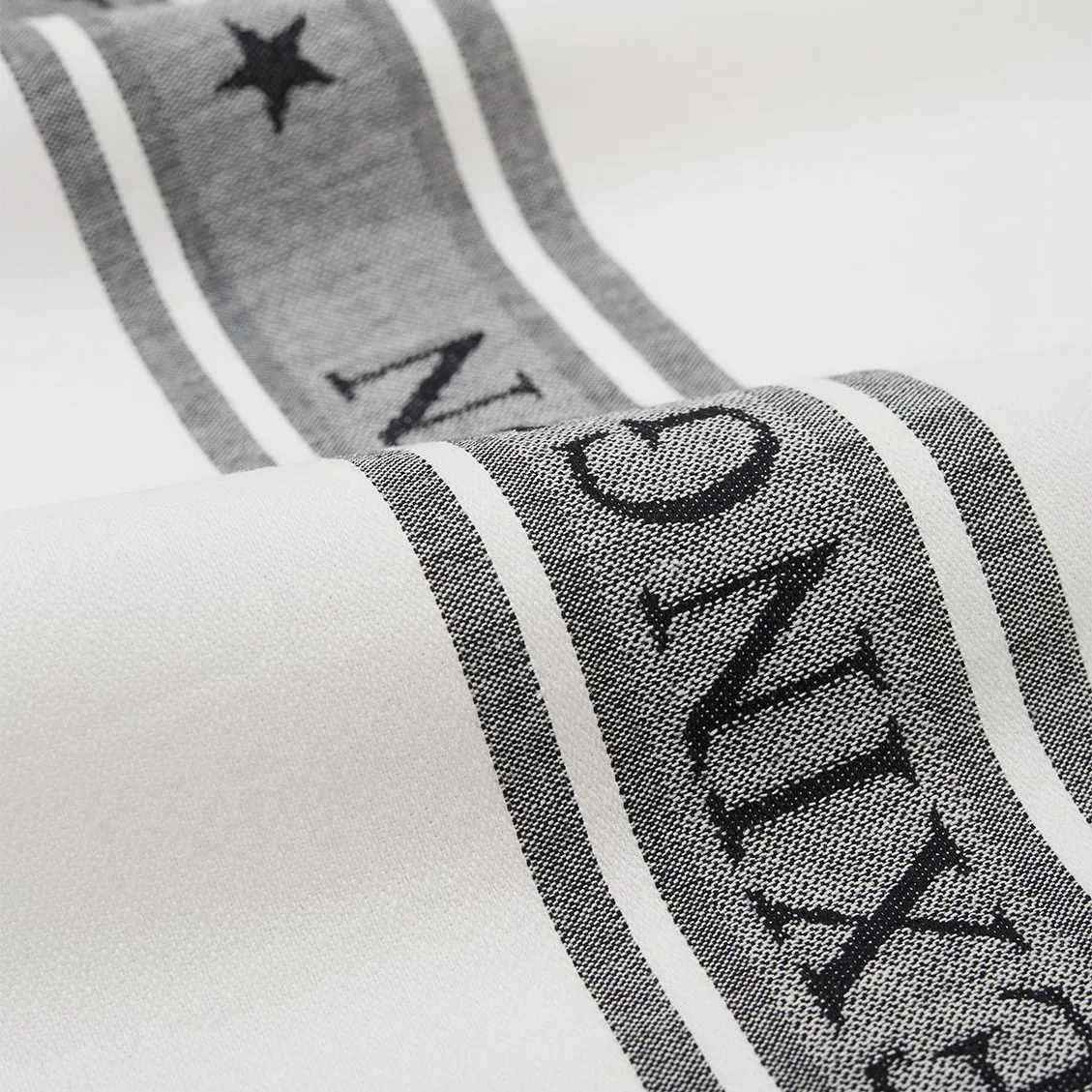Icons Star kökshandduk 50x70 cm, White-black Lexington