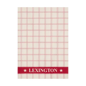 Jacquardvävd bomull kökshandduk 2-pack - Red-white, 50x70 cm - Lexington
