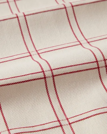 Jacquardvävd bomull kökshandduk 2-pack - Red-white, 50x70 cm - Lexington