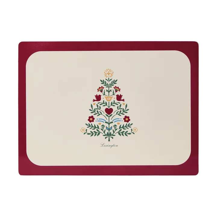 Lexington laminerad dubbelsidig bordstablett - Red-light beige, 30x40 cm, 2-pack - Lexington