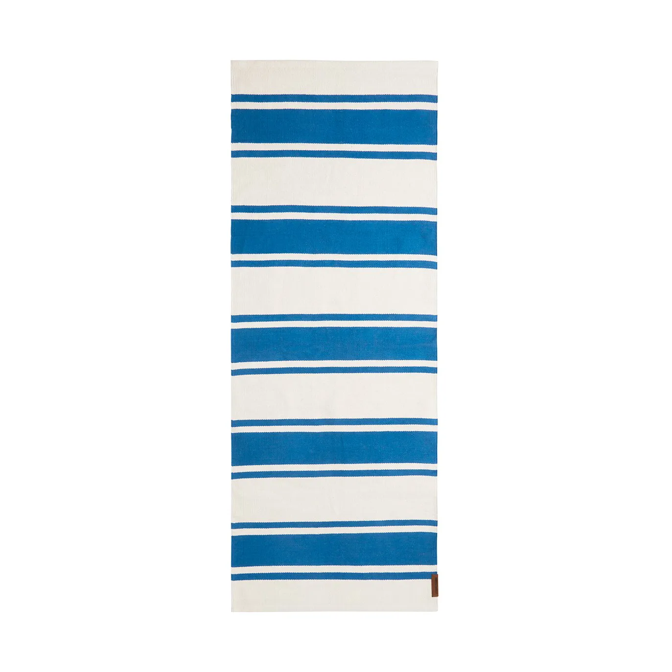 Organic Striped Cotton gångmatta 70x130 cm, Blue-white Lexington