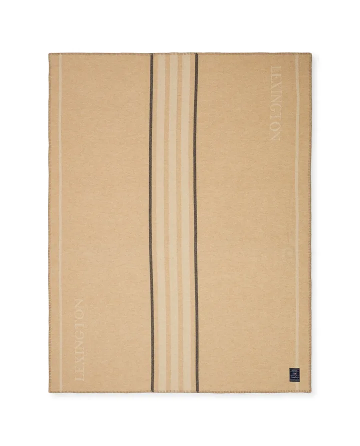 Randig pläd Återvunnen Ull/Kaschmir - Beige - Lexington