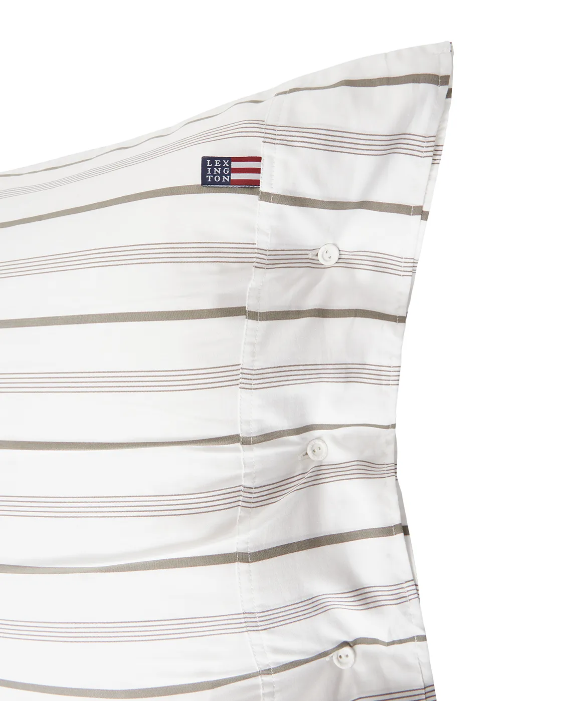Striped Cotton Poplin örngott 50x90 cm, White Lexington