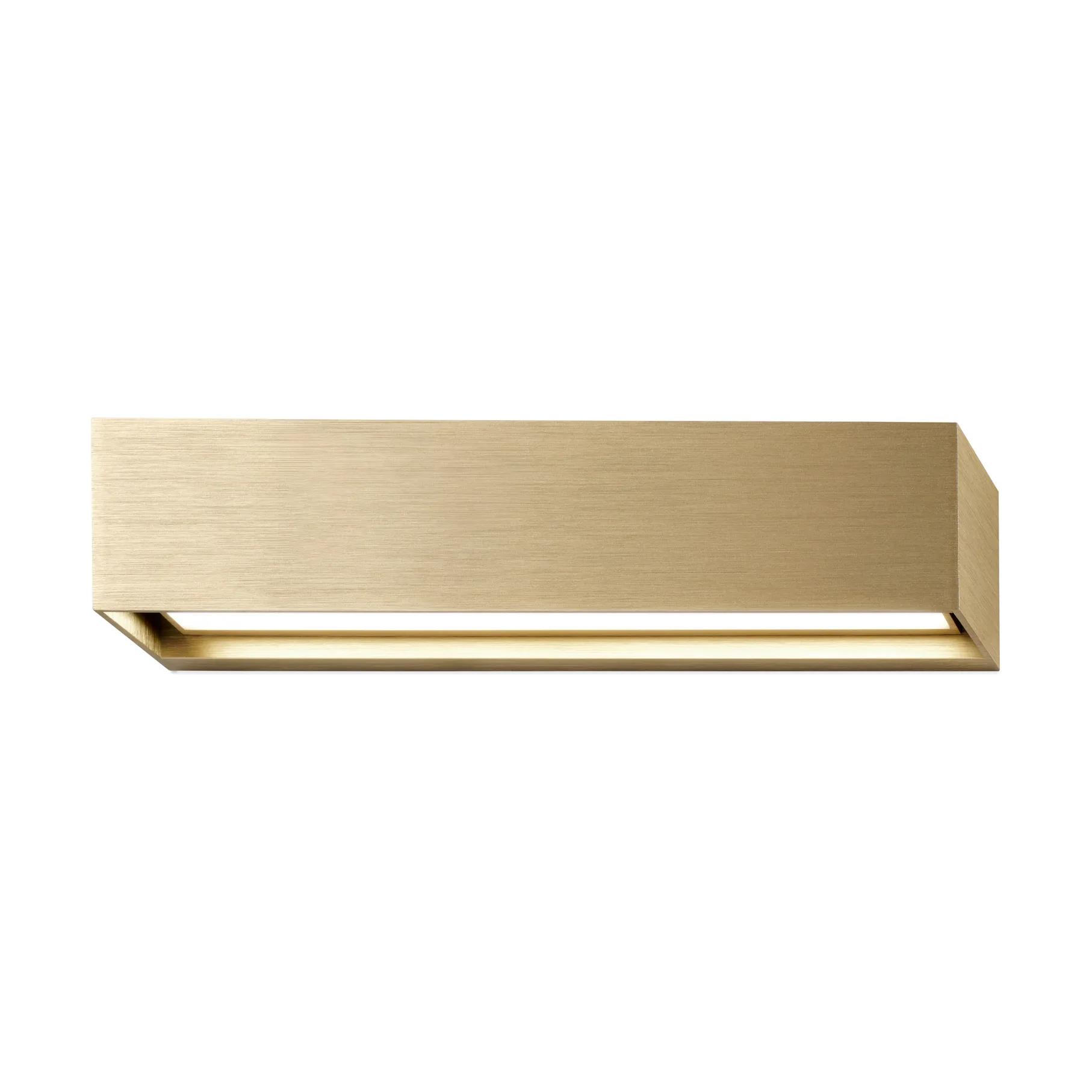 Linea W2 vägglampa switch tune, Brass, 7x30 cm Light-Point