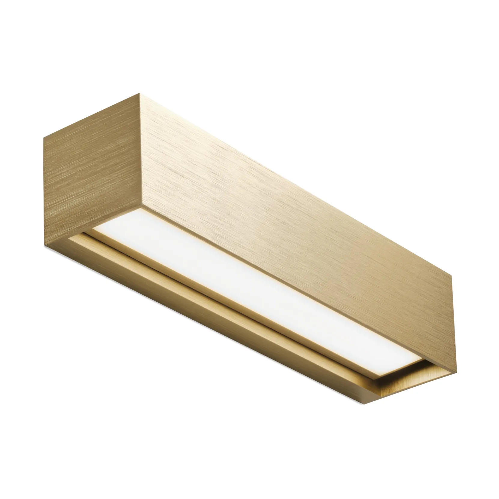 Linea W2 vägglampa switch tune, Brass, 7x30 cm Light-Point