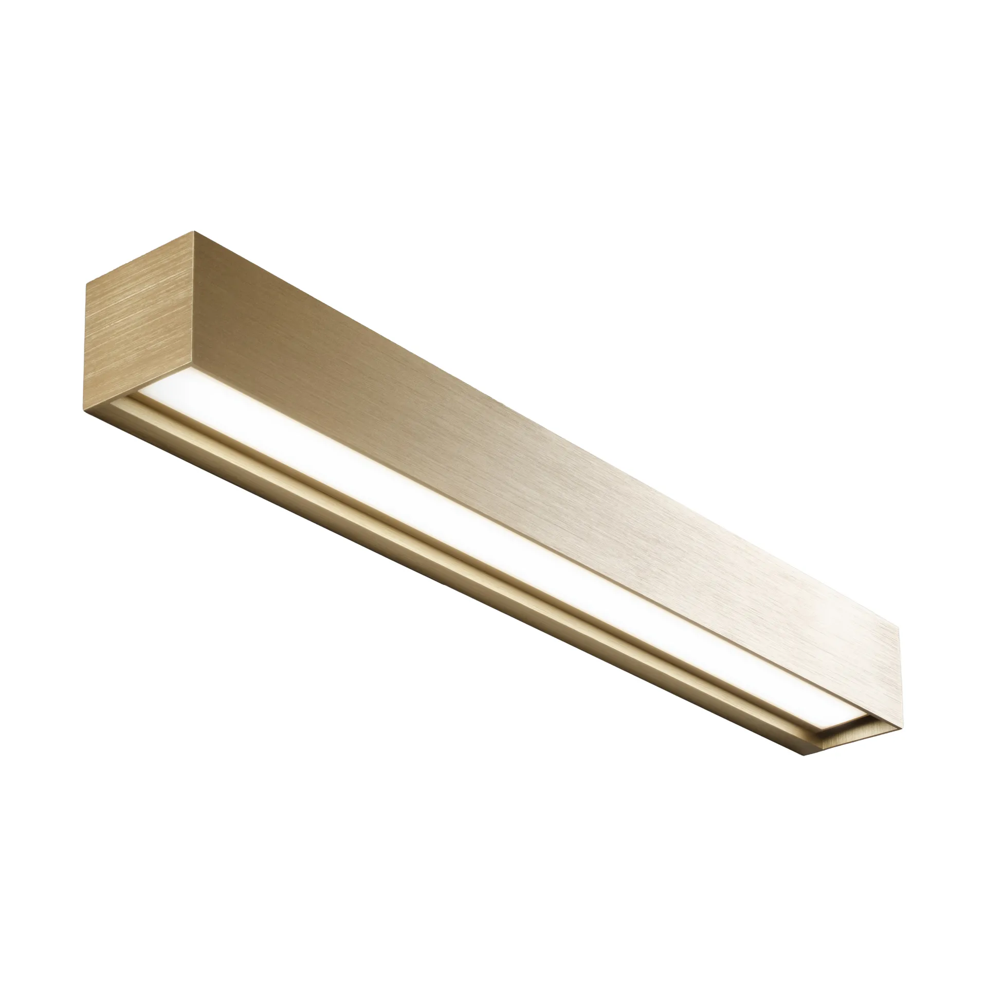 Linea W3 vägglampa switch tune, Brass, 7x60 cm Light-Point