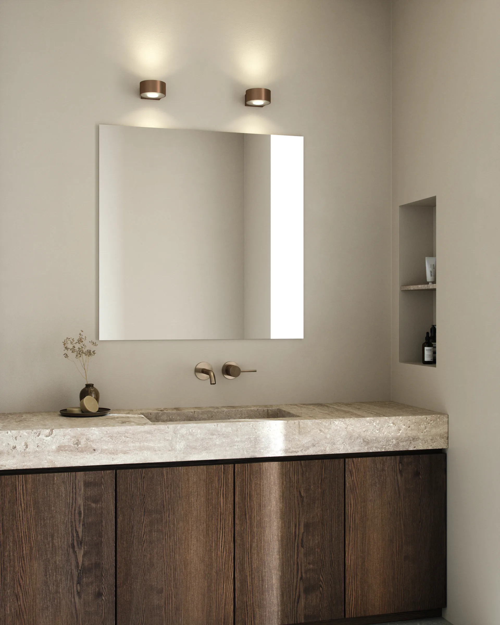 Orbit vägglampa W1 2700K, Brass Light-Point