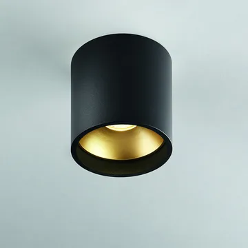 Solo Round spotlight - black/gold, 3000 kelvin - Light-Point