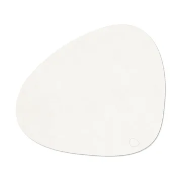 Corduroy bordstablett curve L - Pure white, 44x37 cm - LIND DNA