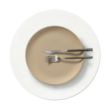 Corduroy bordstablett - Pure white, circle, L - LIND DNA