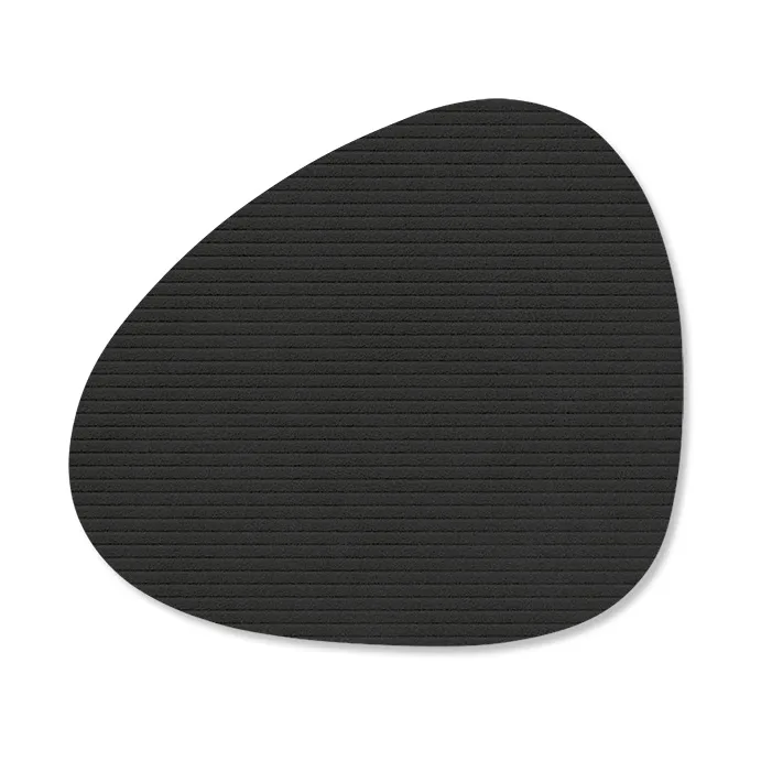 Corduroy glasunderlägg curve, Black ink LIND DNA