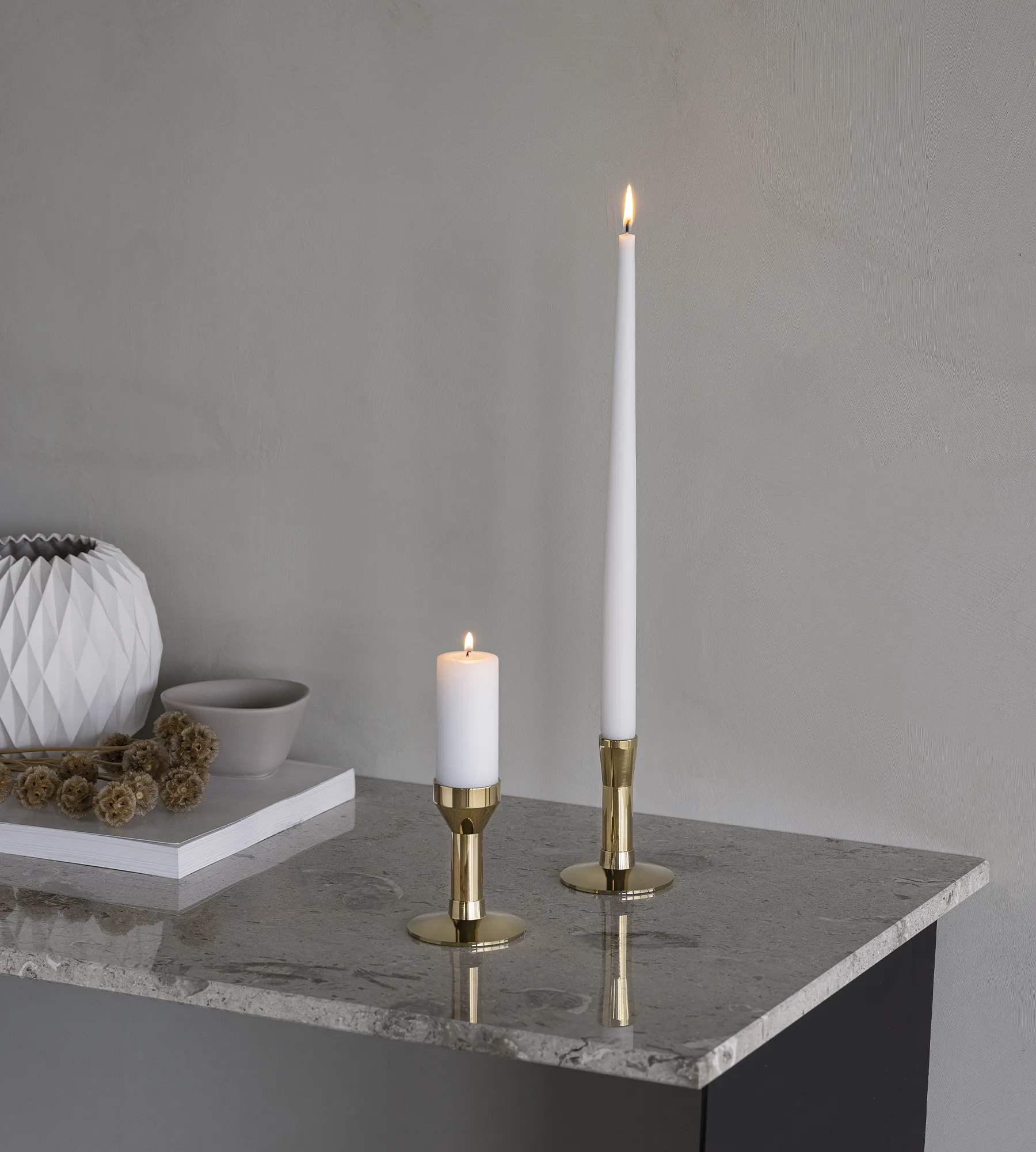 Curve Ljusstake, Gold, pillar LIND DNA