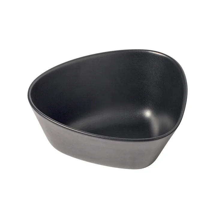 Curve Stoneware skål M 20x22 cm - Black - LIND DNA