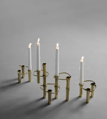 Lind Curve kombinerbar ljusstake 24K guldplätering - Single - LIND DNA